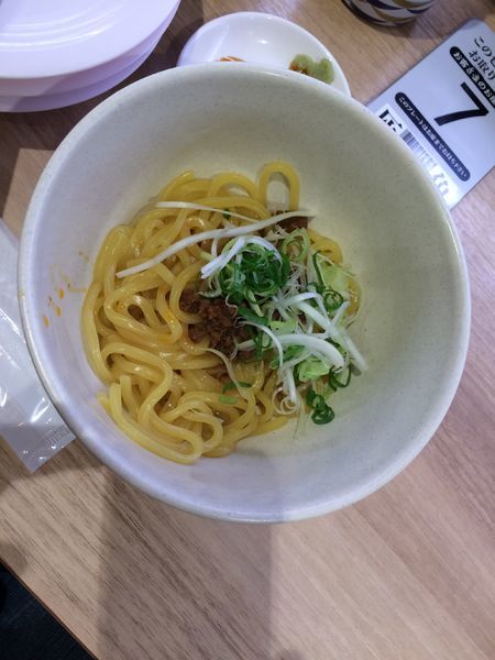 「汁なし麻婆油そば」@かっぱ寿司 川越店の写真