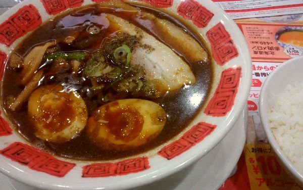 「富山ブラックラーメン・ごはんとのセット」@バーミヤン みなとみらい店の写真