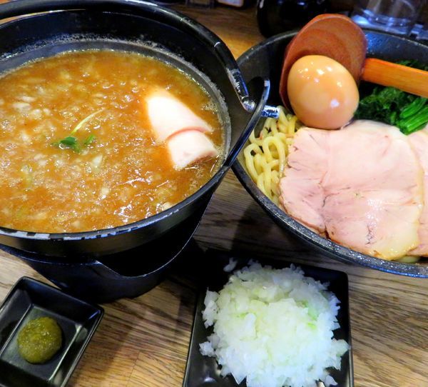 「濃厚鶏白湯つけ麺+玉葱（1,050円）」@麺屋時茂の写真