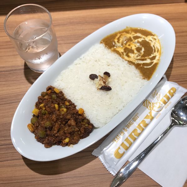 「Bコンビ（S） バターチキンカレー×キーマカレー」@CURRY UP ルミネ新宿店の写真