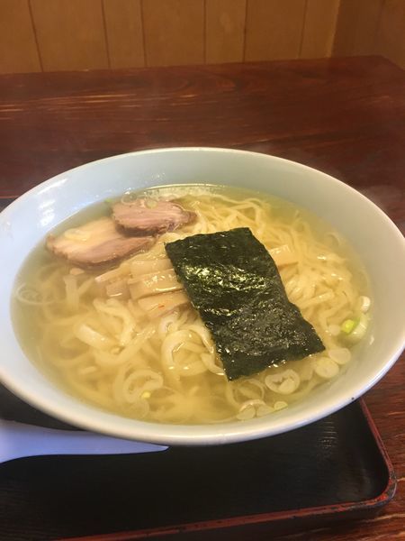 「Aセット(塩ラーメン 半チャーハン お新香)麺大盛り」@佐野ラーメン たかのの写真