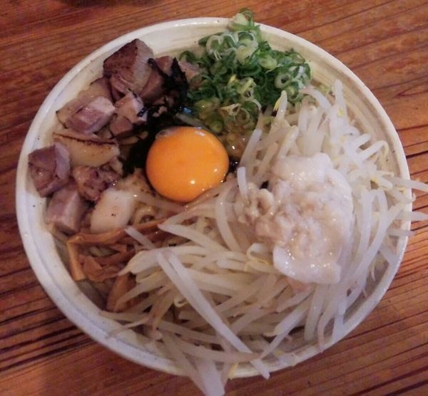 「まぜそば普通（温）800円」@中華蕎麦 春馬の写真