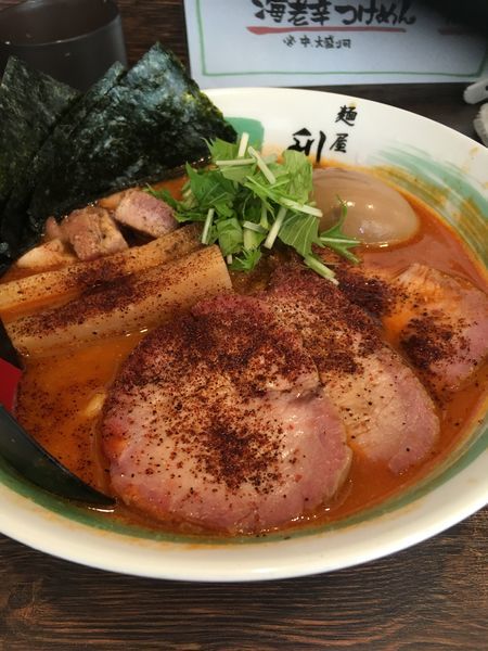 「特うまっ辛らぁめん」@自家製麺 麺屋 利八の写真