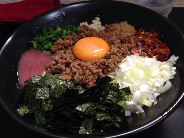 「「限定」桃台湾混ぜそば」@自家製麺SHINの写真