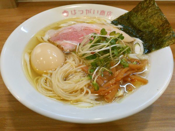 「しおそば￥760・味玉￥100」@はつがい商店の写真