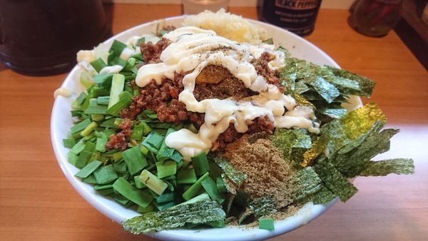 「【限定】我流豚星。台湾混蕎麦(大蒜･ホアジャオ･マヨネーズ)」@豚星。の写真