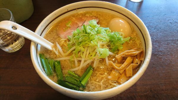 「味玉らーめん（こってり）大盛 800円 +ちゃー丼 250円」@麺屋 旬の写真