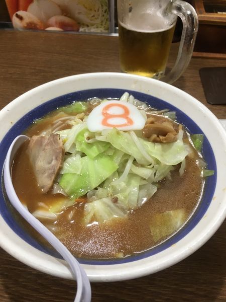 「野菜ラーメン 味噌」@8番ラーメン 犀川大橋店の写真