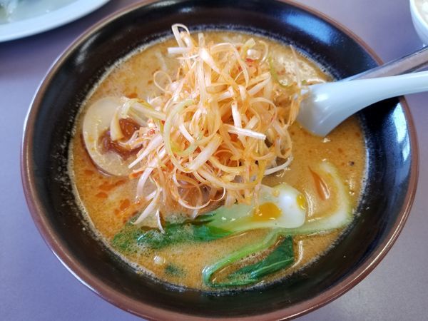 「辛ねぎみそ担々麺」@くるまやラーメン 松本筑摩店の写真