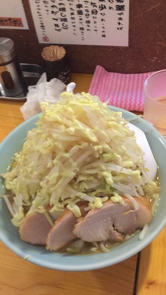 「ラーメン 麺増し 野菜増し増し ダブルワサマヨ」@ラーメン慶次郎 本店の写真