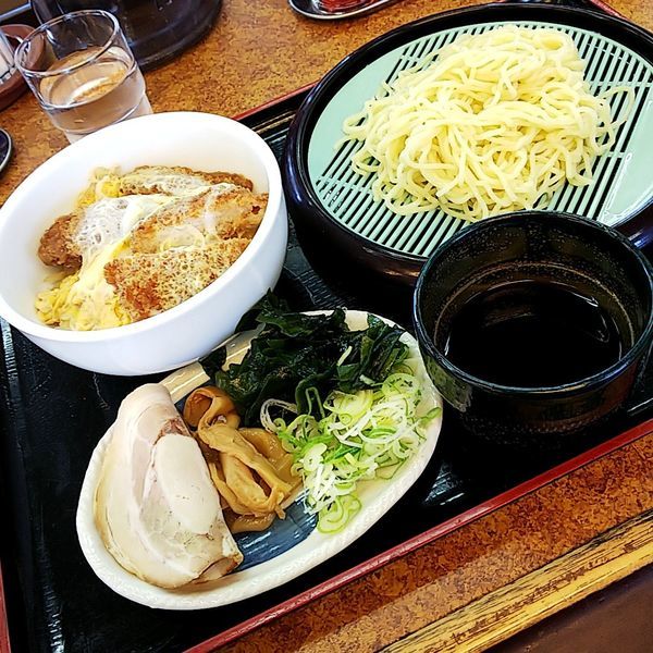 「ミニカツ丼セット（ざるラーメン）」@山田うどん 市場通店の写真