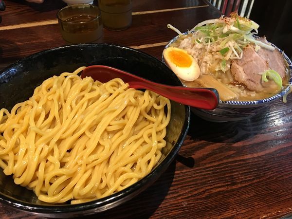 「味噌タンつけ麺 大盛り無料 300g 830円 味濃、脂多」@北のらーめん 美空の写真