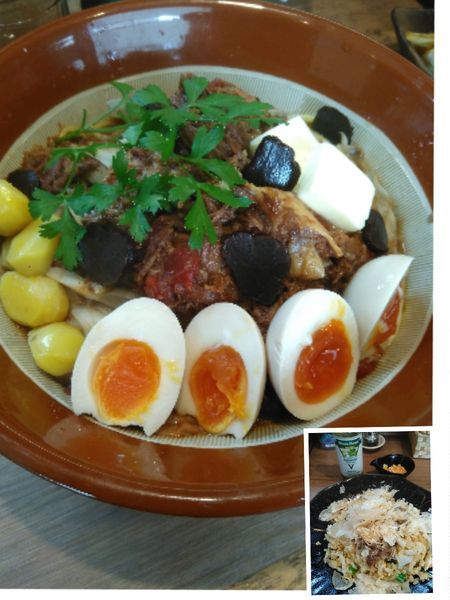 「【限定】牛とキノコのまぜSOBA＋大盛りなど」@麺家 Shumen Doushiの写真