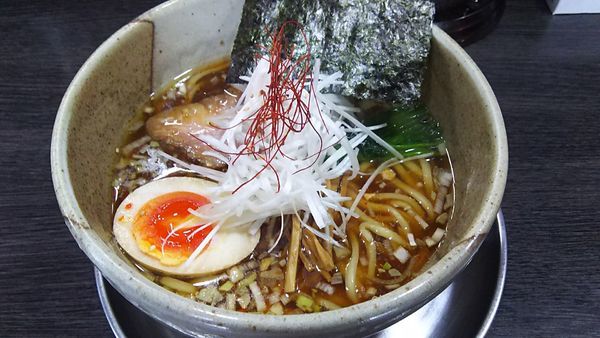 「辛そば(醤油、太麺)」@麺屋 番の写真