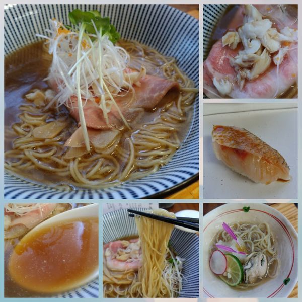 「【3周年限定】のどぐろそば＋牡蠣のみぞれそば＋ノドグロ握り」@中華そば よしかわの写真