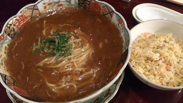 「ふかひれそばセット¥2160/税込 (ランチメニュー)」@中国料亭 翠鳳 上野本店の写真