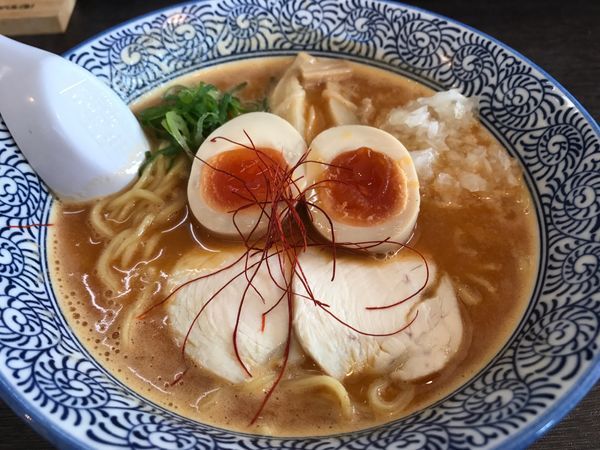「濃厚鶏辛味噌らーめん 味玉子 900円」@麺匠なべすけの写真