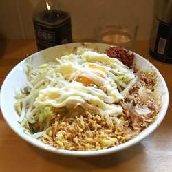 辛麺汁なし 小 カラメ 辛味 マヨネーズ