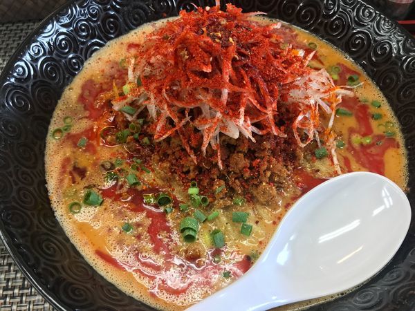 「鶏白湯 担々麺辛め」@麺や 睡蓮の写真