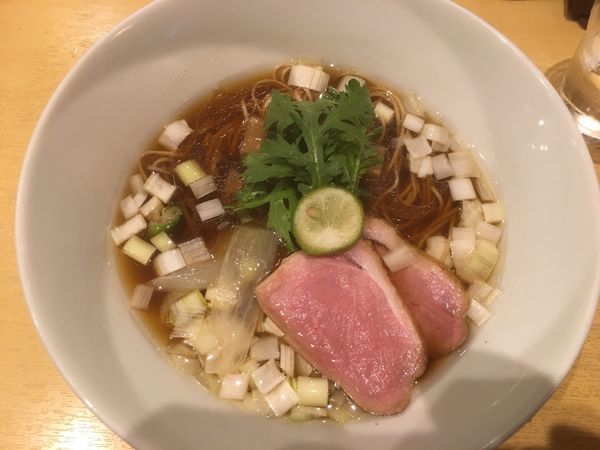 「鴨そば1000円」@紫 くろ㐂の写真