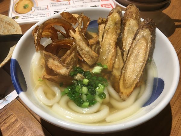 「ゴボ天うどん（麺ハーフ）／￥500」@博多うどん酒場イチカバチカ 吉祥寺店の写真