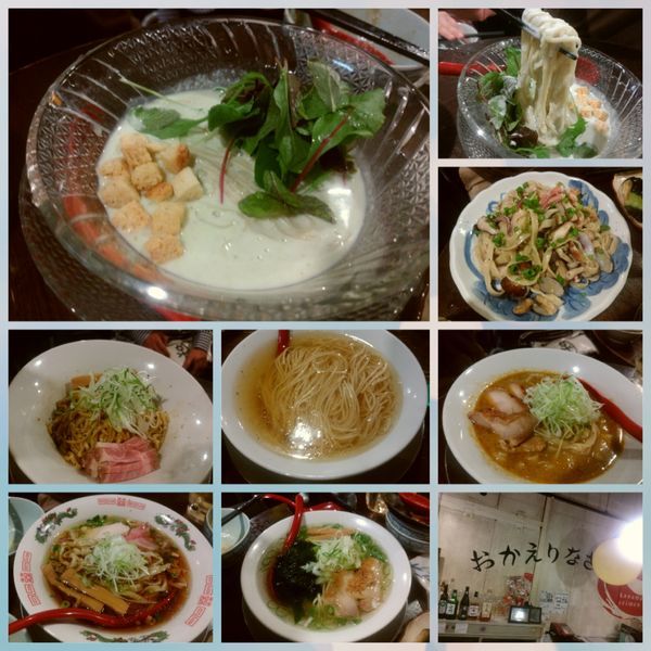 「だだちゃ豆とブルーチーズの冷やしラーメン　等　計7種」@立ち呑み居酒屋 金町製麺の写真