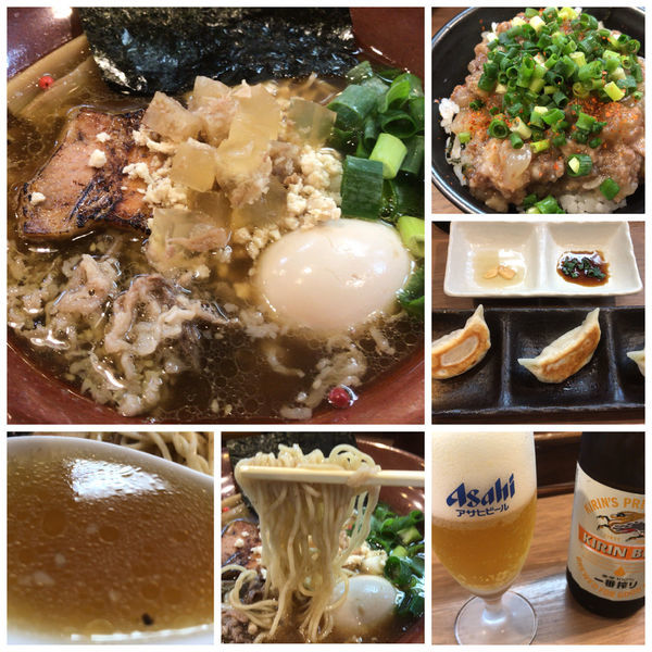 「極-Kiwami-正油SOBA 890円 餃子 牛スジご飯」@麺家 Shumen Doushiの写真