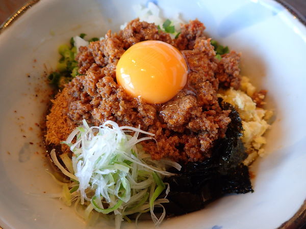 「【期間限定】栗と牛ミンチの台湾まぜそば」@南部屋 路ばたの写真