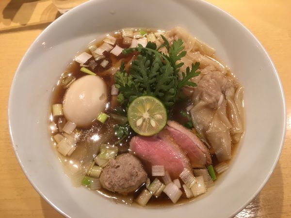 「特製鴨そば1250円」@紫 くろ㐂の写真