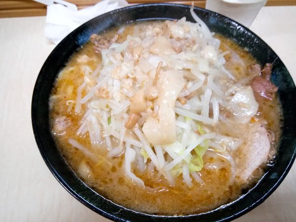 「味噌ラーメン800円/麺少なめ」@ラーメン二郎 京成大久保店の写真