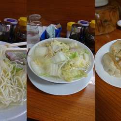 『湯麺+餃子(￥650+350)』