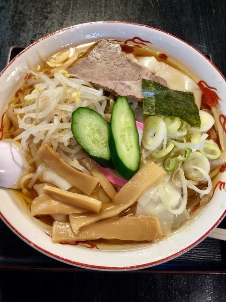 「ワンタン冷しラーメン」@栄屋本店の写真