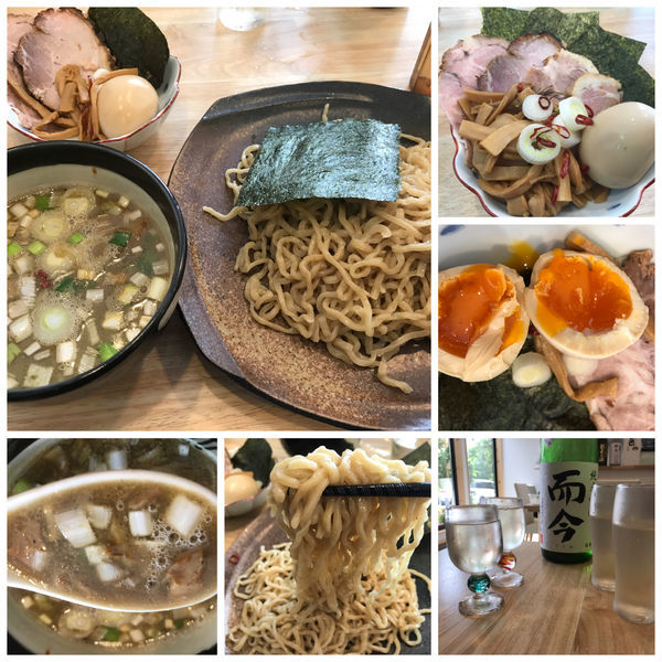 「特製つけそば 中盛り 1150円 日本酒 ＋ おつまみ」@中華そば専門 とんちぼの写真