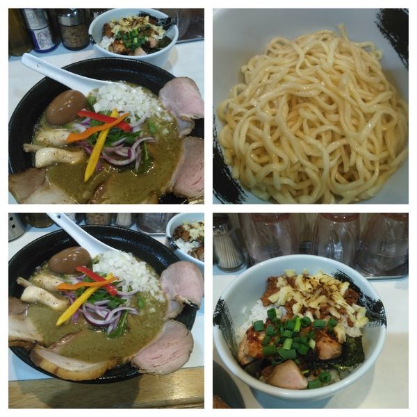 「【限定】グリーンカレーラーメン（大盛り）＋専用ご飯」@麺屋 扇 SENの写真