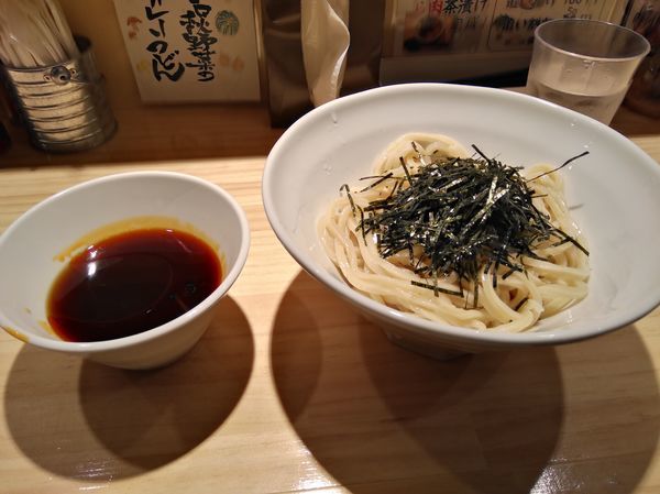 「のり盛りうどん　中盛り」@らー油肉つけうどんの南哲の写真