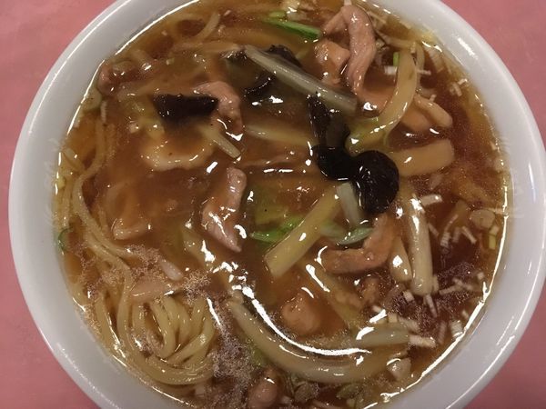 「肉そば 702円（太麺+30円）」@中華料理ふじよしの写真