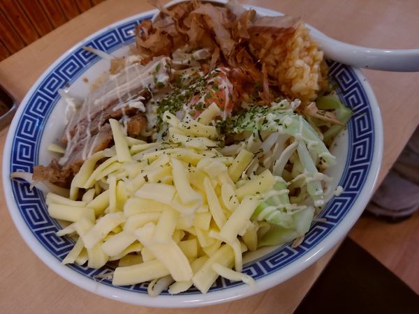 「ピリ辛お好みまぜそば(並盛・200g)750円」@中華そば・特製もりそば 満帆 伊勢崎店の写真