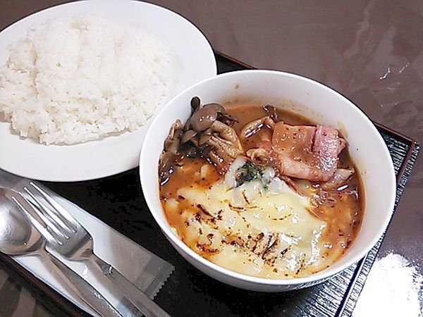 「ベーコンきのこ焼きチーズスープカレー」@BISTRO MINAMIYAの写真