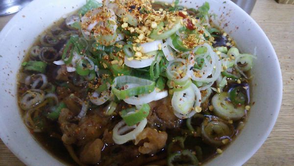 「ジャンボゲソそば」@一由そば 日暮里店の写真