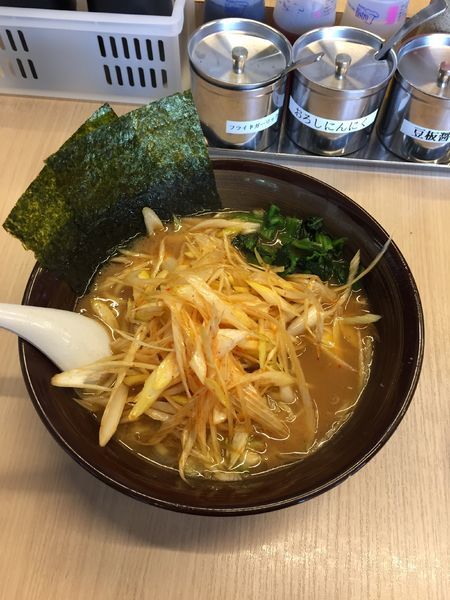 「ラーメン 辛ネギ ライス大(ランチタイムサービス)」@横浜家系ラーメン 銀家 大和店の写真