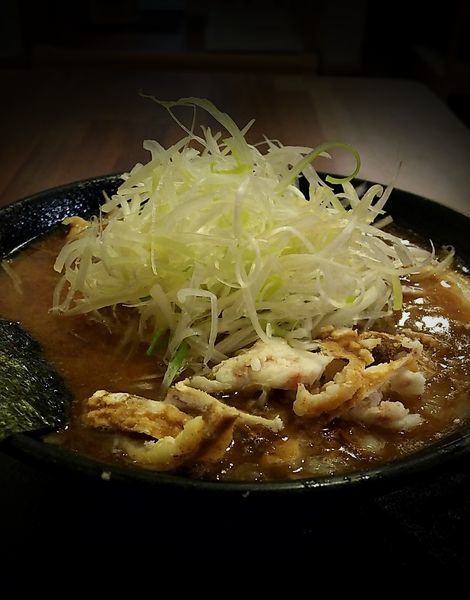 「かすそば(太麺) ネギ」@くりの木 加須店の写真