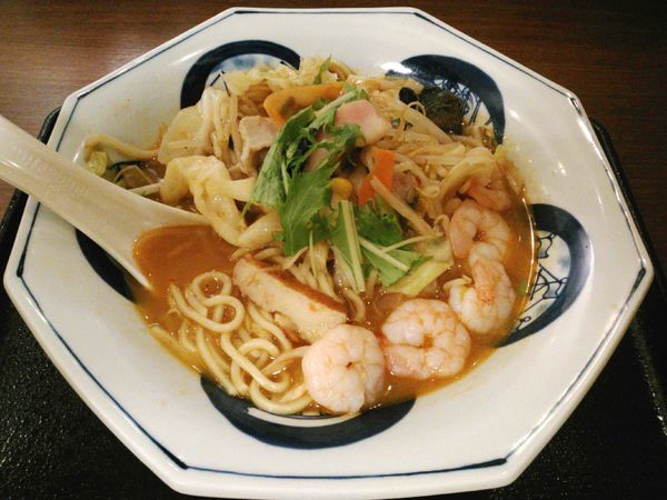 「【限定】えびトムヤムちゃんぽん￥890（税抜）」@長崎ちゃんぽん リンガーハット 鶴ヶ島インター店の写真