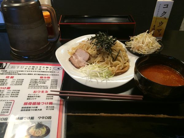 「辛みそつけ麺(大) ＋もやし」@もちもちの木 味噌 蓮田店の写真