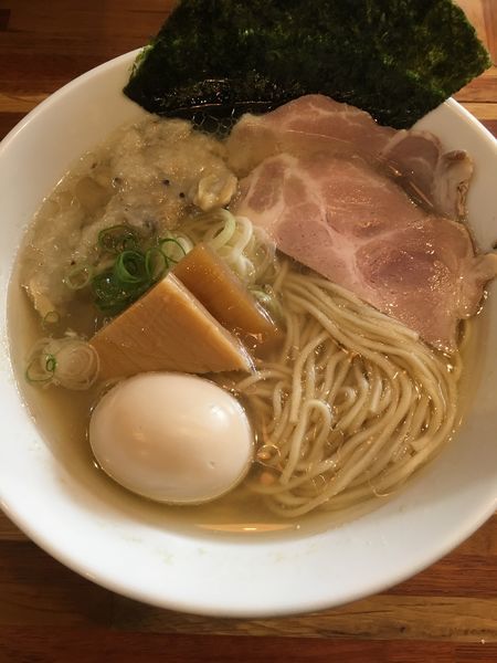 「味玉淡麗貝潮らーめん」@鮮魚らーめん 五ノ神水産の写真