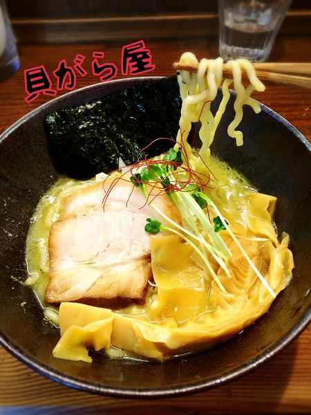 「濃厚牡蠣そば￥750」@貝だしラーメン 貝ガラ屋の写真