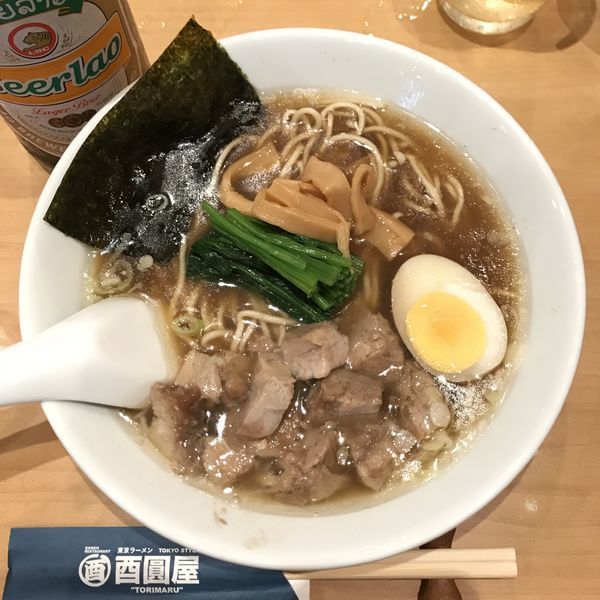 「極醤油ラーメン」@東京ラーメン 酉圓屋 ラオスビエンチャンセンターポイント店の写真