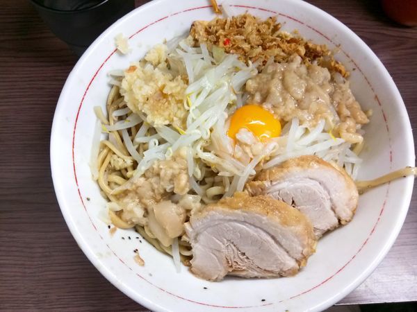 「小690円+汁なし80円」@ラーメン二郎 横浜関内店の写真