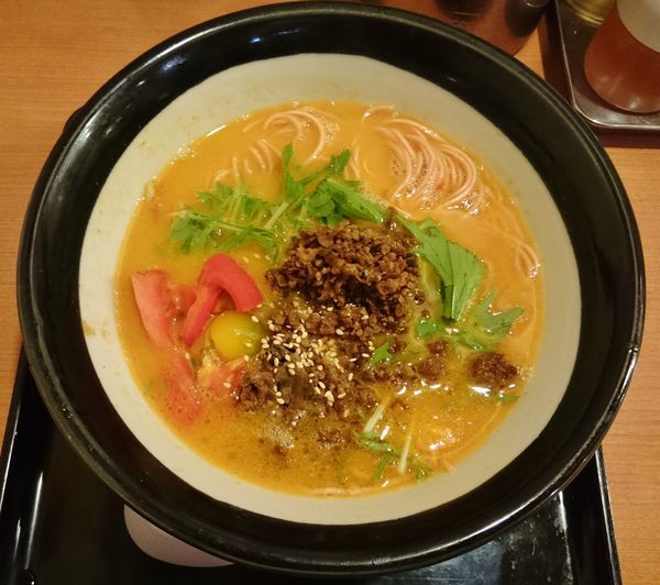 「とまと担々麺(限定)   980円」@由丸 九段下店の写真