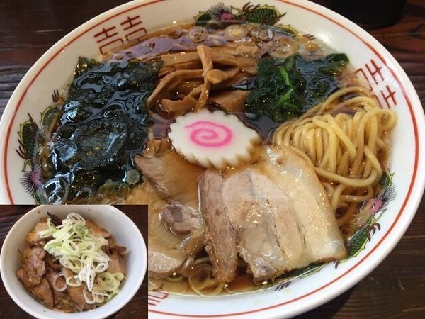 「ラーメン650円、チャーシュー丼300円」@水戸中華そば むじゃき食堂の写真
