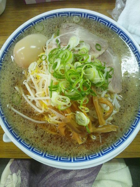 「ラーメン（味玉トッピング・もやし増）」@中華そば 大河の写真